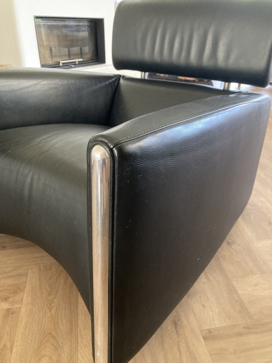 Image 1 of Leolux Oblomov fauteuil zwart leder