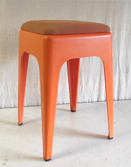 Image 1 of Vintage orange stool by Ami (France) - 1960s/70s