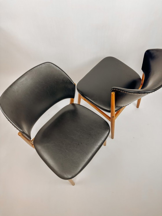 Image 1 of 2x Vintage eetkamerstoelen van Franz Spahn voor Spahn Stadtlohn, jaren 50