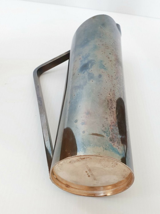 Image 1 of SET OF 3 VINTAGE 1970S SILVER-PLATED METAL PITCHERS, 70S DESIGN, FRANCE
