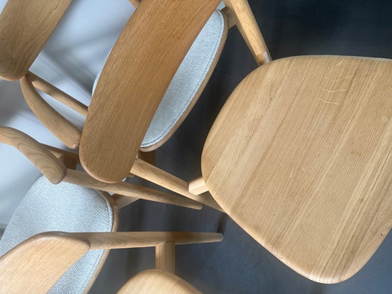 6 Bolia Merge eetkamerstoelen: 3 gestoffeerd, 3 eikenhout – Textile, Wood (photo 5 of 7)