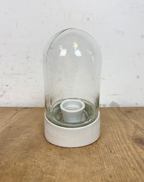 Image 1 of Vintage witte porseleinen wandlamp, jaren 70