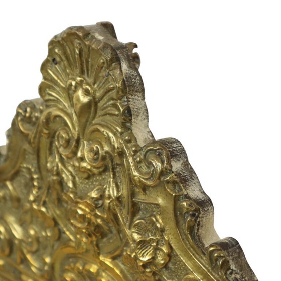 Image 1 of Miroir à coussin ancien Miroir Repousse France