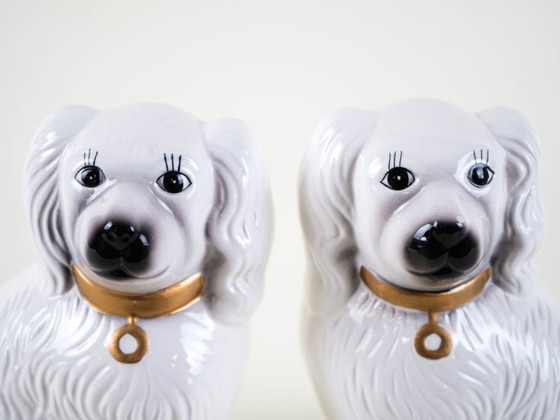 Image 1 of Keramische Hundefiguren, englischer Stil, 1970er Jahre, hergestellt in Deutschland