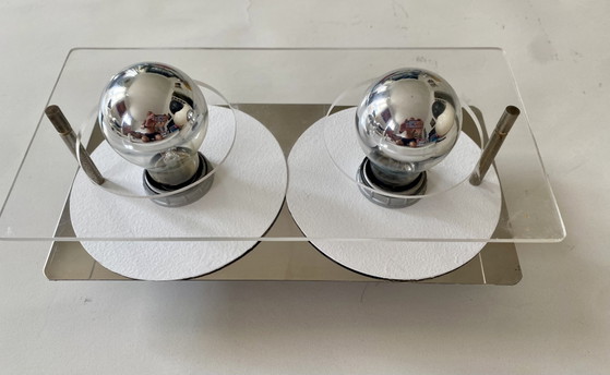Disco 2 wall light by Jocelyne Trocmé – oxar, Metal, Plexiglass (photo 3 of 6)