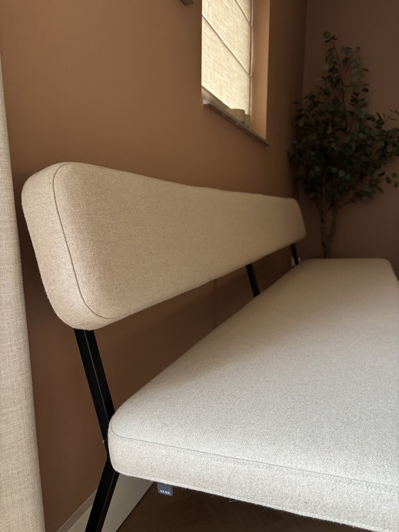 Image 1 of Studio Henk - Coode dining table bench and three Co Chair chairs set (facet beige fabric 1037)