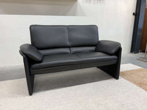 Leolux Catalpa 2-Seater Sofa Black Leather – 2 seaters (photo 6 of 7)