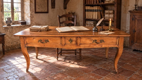 Escritorio de Olmo Macizo del Siglo XVIII Época Luis XV – Mesas de comedor, Madera (photo 15 of 18)