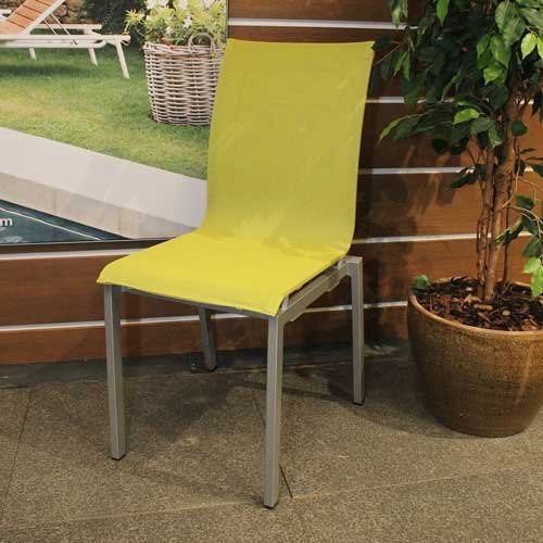 Chaise Atlantis verte de marque privée sans accoudoirs