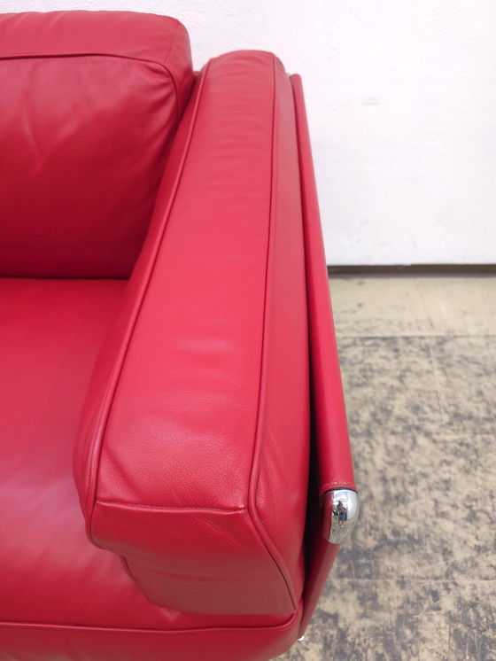 Image 1 of Poltrona Frau Twice sofa two seater designer sofa leather sofa couch red