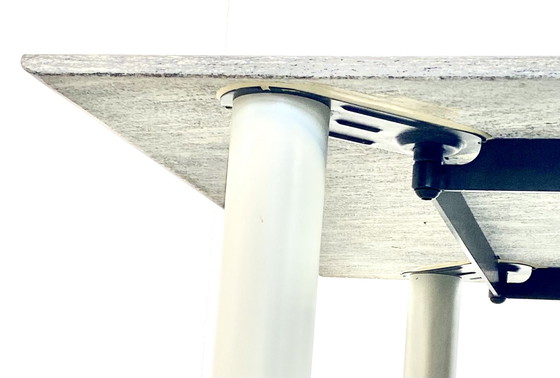 Postmodern Cena dining table designed by Achille Castiglioni for Zanotta, Metal, Stone, Grey (photo 4 of 8)