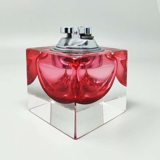 Encendedor de mesa Flavio Poli Murano Sommerso de cristal, década de 1960. Hecho en Italia. (photo 5 of 9)