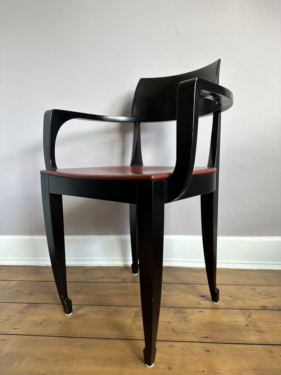 Image 1 of Giorgetti eetkamerset Tafel 50732 radica & Stoelen Ballerina Rosso Bulgare