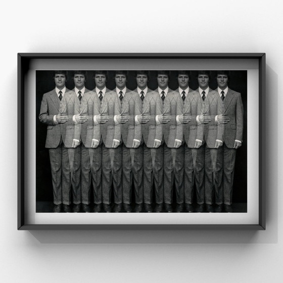 1x Nine Times the Gentleman, Netherlands 1971 | Multiple Exposure, Photography, Paper, Black (photo 2 of 6)