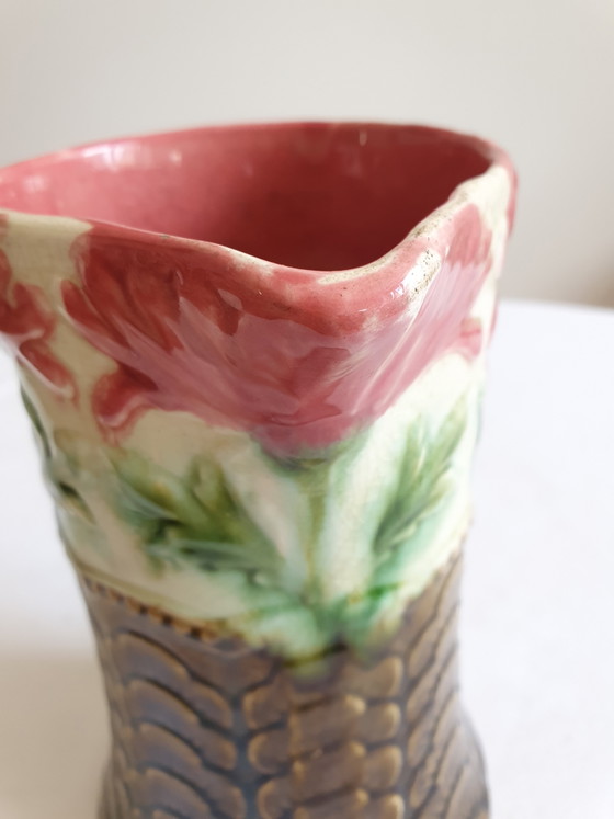 Art Nouveau Barbotine-karaf uit het begin van de 20e eeuw – orchies, Glazen & Karaffen, Ceramic (photo 4 of 7)