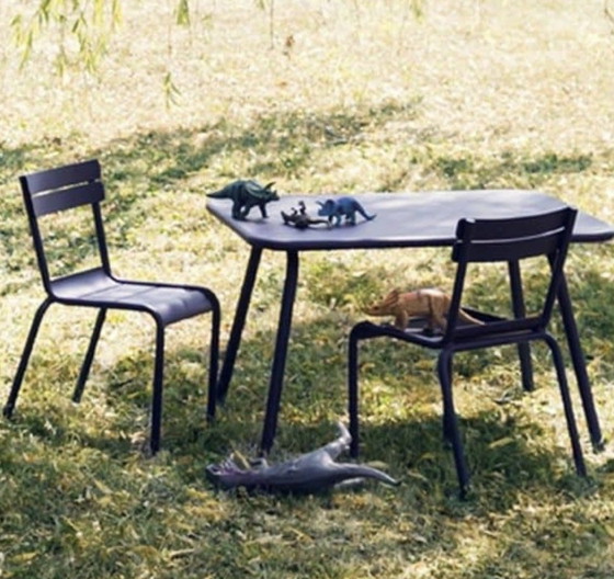 Image 1 of Fermob Luxembourg KID kinder tuintafel 76x55 Anthracite nieuw in doos