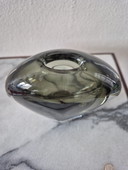Sommerso vase with gray glass encased in clear, 1950s.
