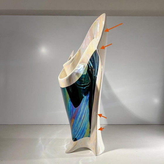Vase sculptural en céramique irisée, années 1960-1970 – Ceramic (photo 8 of 14)
