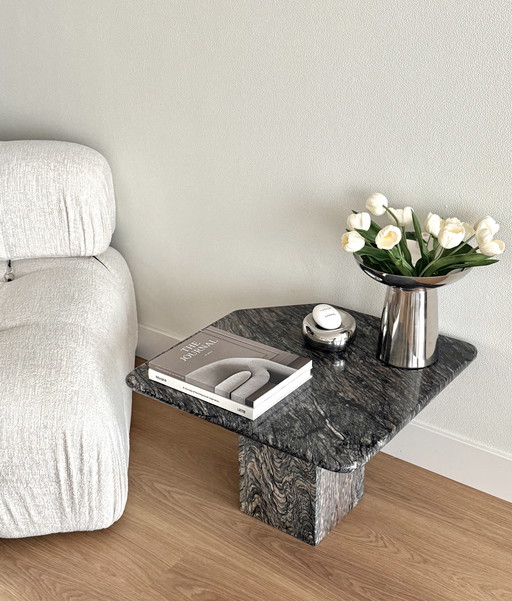 Tavolino laterale in marmo vintage