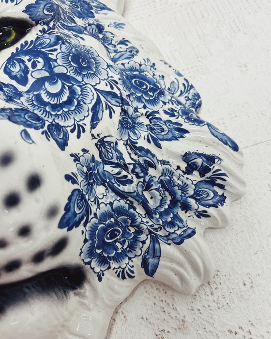 Image 1 of Máscara de pared de cerámica - Azul Delft