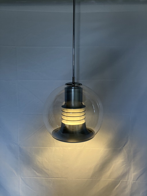 Space age vintage glass pendant lamp by Leclair & Schäfer