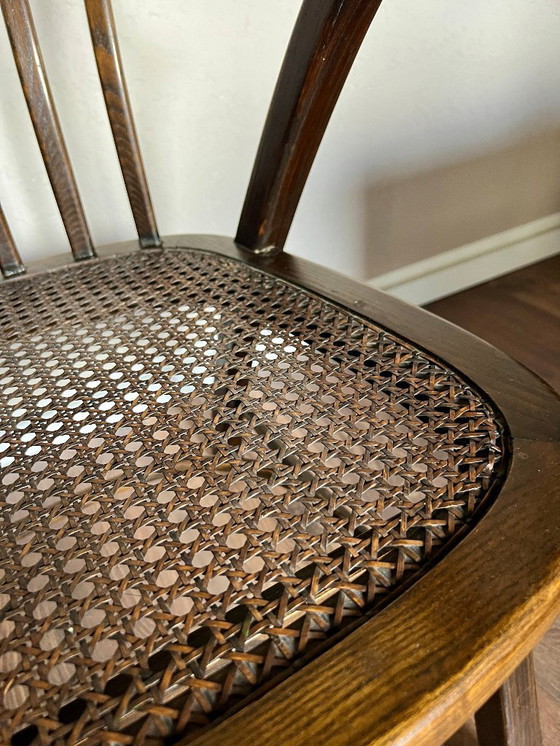 Image 1 of Une pièce unique ! Une chaise Art Déco du fabricant de meubles Kepler &amp; Bruy Zuffenhausen. Chaise en bois courbé avec cannag