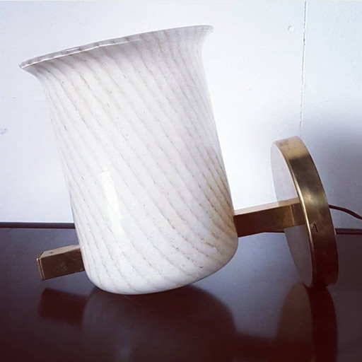 Murano Swirl Wandlamp – wandlampen, Metal, Murano Glass, Vintage (photo 2 of 5)