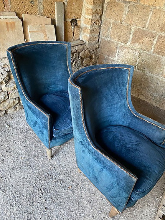 Set of Art Deco Italian Chairs in Walnut, 1920s – Dining chairs (photo 4 of 4)