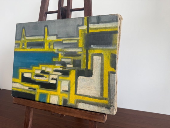 Abstract Oil Painting on Canvas, Signed Hervoët – Paintings & Drawings (photo 5 of 7)