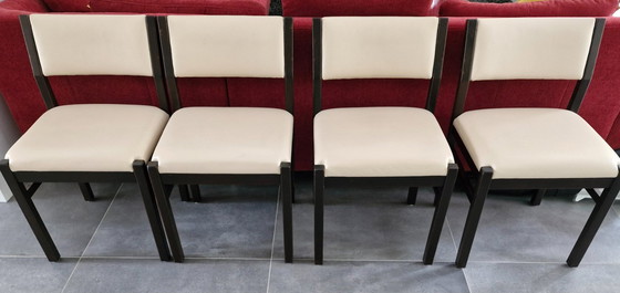 Image 1 of Ensemble de salle à manger Pastoe : table + quatre chaises