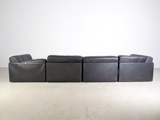 Image 1 of De Sede DS 76/78 Modulsofa Midcentury Design Couch Leder schwarz
