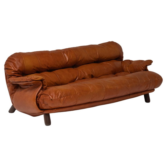 Strato sofa by Giovanni Offredi for Saporiti, 1970 – Aluminium, Leather, Italian Design (photo 4 of 28)