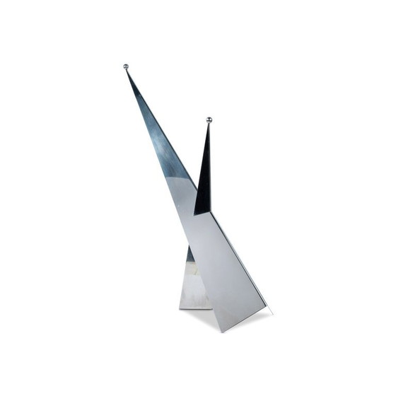 Tischlampe aus verchromtem Metall, Italien, ca. 1980 – Tischlampen, Chrome (photo 2 of 5)