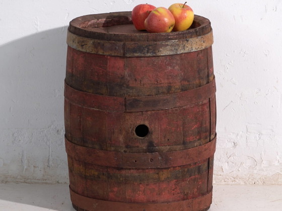 Antica botte in legno con cerchi in ferro – Ungheria, c. 1930 – Oggetti decorativi, Iron, Rustic (photo 2 of 40)