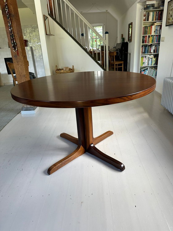 Image 1 of Table à manger à rallonge vintage danoise en bois de rose (Rosewood)