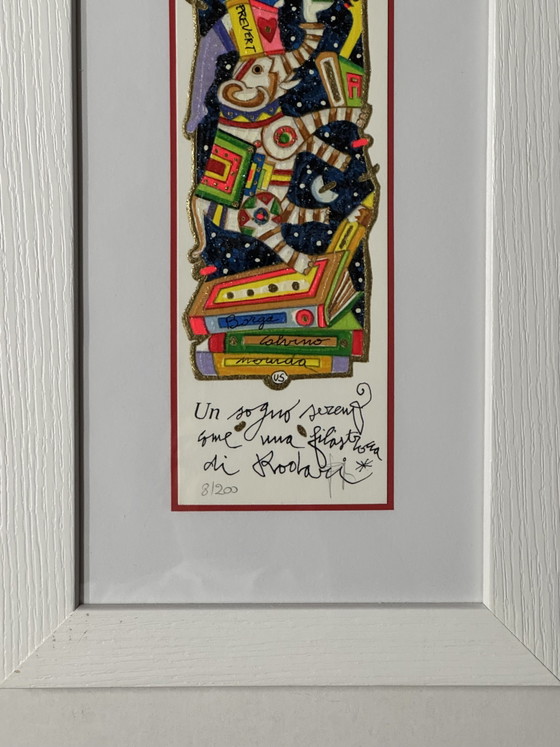 Francesco Musante, 10 x 50 cm, Siebdruck, Ein friedlicher Traum im Rahmen – Lithographien & Drucke, Paper (photo 3 of 5)