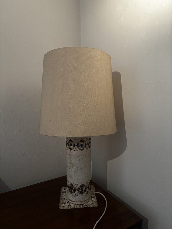 Image 1 of Bitossi / Bergboms tafellamp van Aldo Londi – Chamotte steengoed, jaren 60