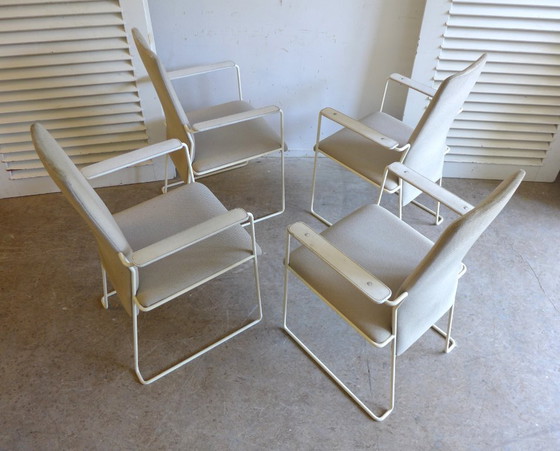 Image 1 of Set of 4 retro vintage dining chairs designed by Hennie de Jong