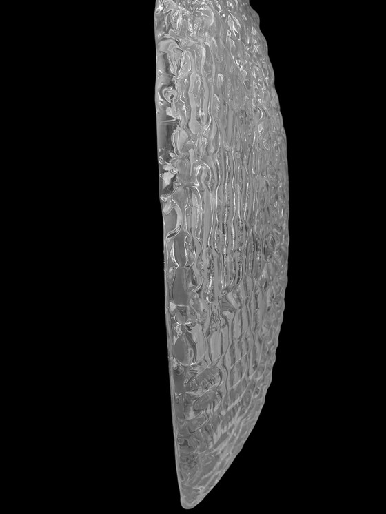 Image 1 of Eisglas froozen glas Wandleuchte Deckenleuchte bubble lamp D.50cm 1970s Germany