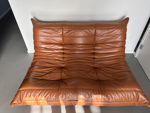 Togo Ligne Roset Cuir Cognac