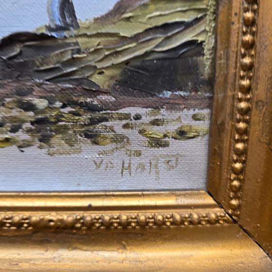 Image 1 of Vintage oil painting Fisherman VD Horst, 1960s