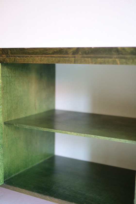 Vintage dressoir door Asko in de jaren 70, Hout, Groen (foto 6 van 12)