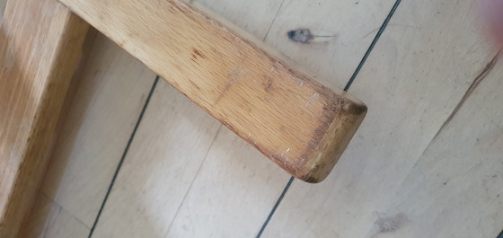 Image 1 of Actulum (4x) - Stokke (Varier) - Ergonomically shaped rocking chair by Peter Opsvik - green upholstery and wooden frame