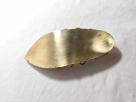 Image 1 of Brass and crystal ashtray. Spain, 1960s.