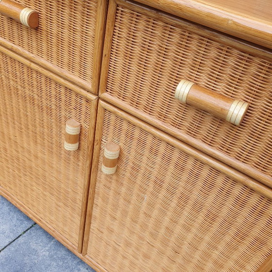 Image 1 of Mooi Vintage Bamboe dressoir uit de jaren 80