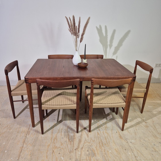 Image 1 of H.W. Klein, Bramin restaurierte dänische Ausziehtisch