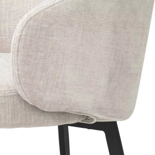 EICHHOLTZ Eetkamerstoel 'Lloyd' met arm set van 2 - Sisley beige