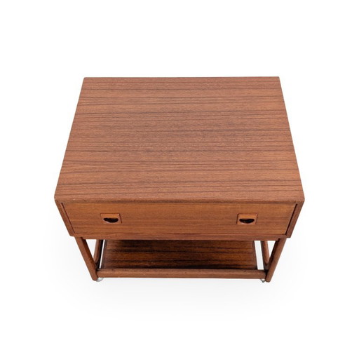 Midcentury Beistelltisch Erik Brouer Teak Vintage Nachttisch 1960 – bijzettafels, Wood (photo 2 of 9)