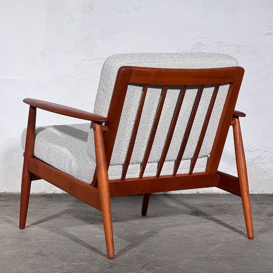 John Bone Teakhouten loungeset met twee fauteuils, volledig gerenoveerd. – 3-5 zitsbanken, Textile (photo 6 of 21)