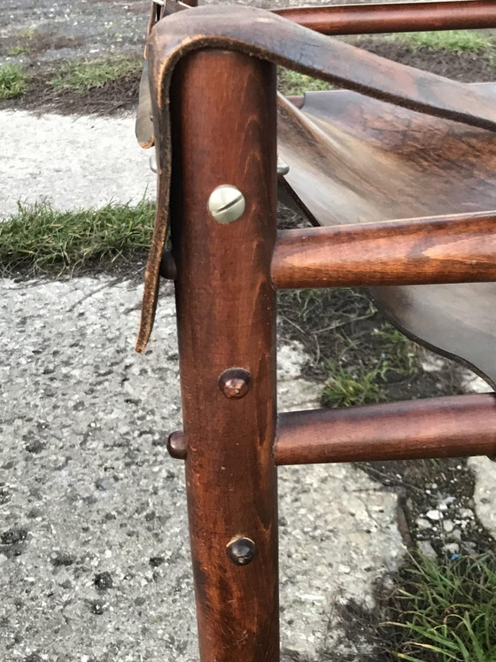 Vintage Leather Safari Chairs, 1960s, Set of 2 – Armchairs (photo 5 of 7)